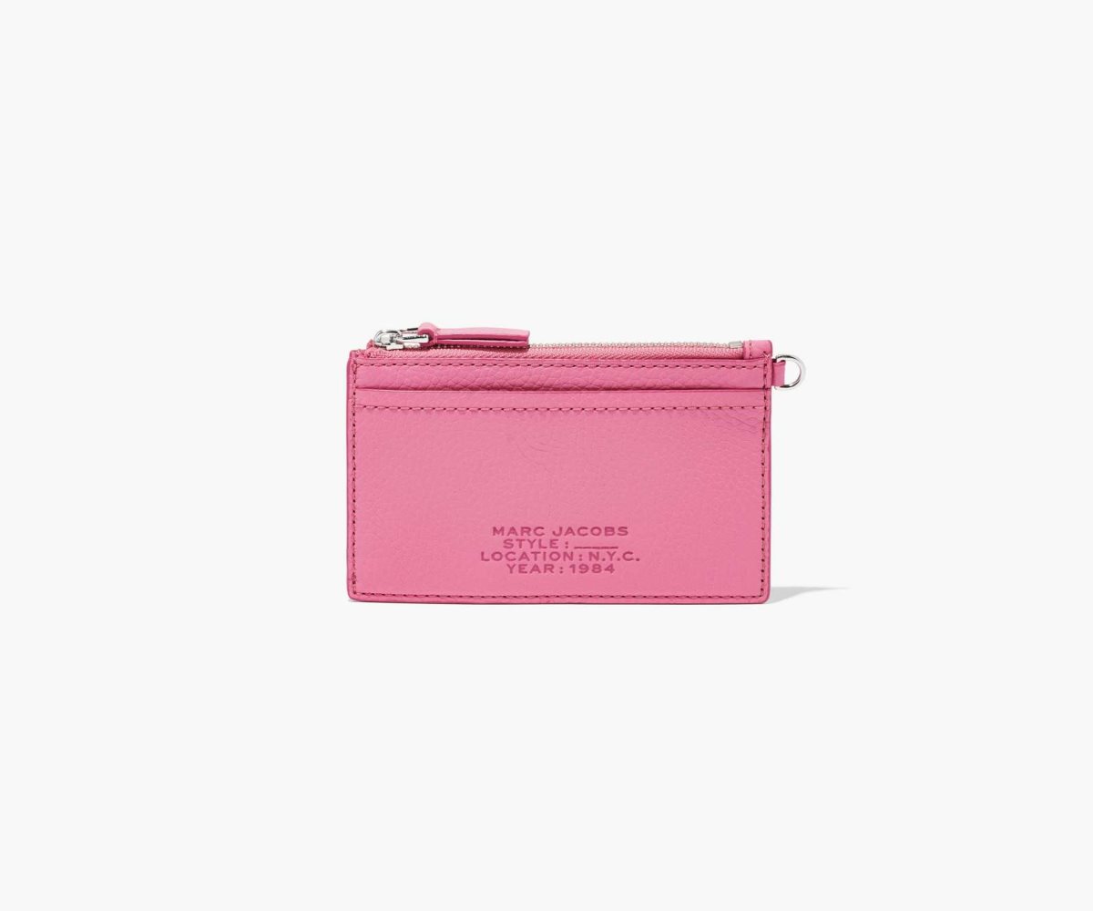 Marc Jacobs Leather Top Zip Wristlet Candy Pink | 2569GSWMU
