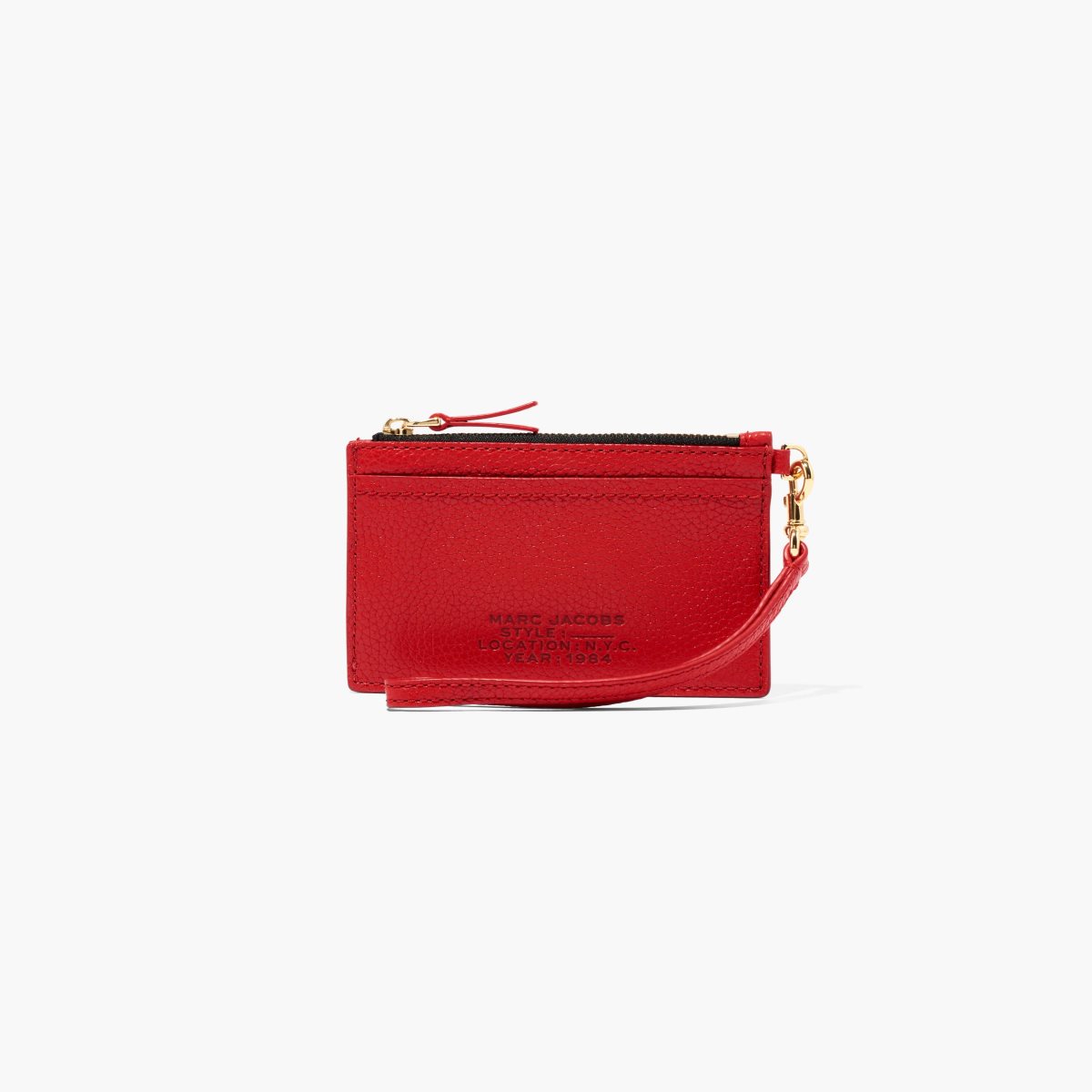 Marc Jacobs Leather Top Zip Wristlet True Red | 1349CWVPO