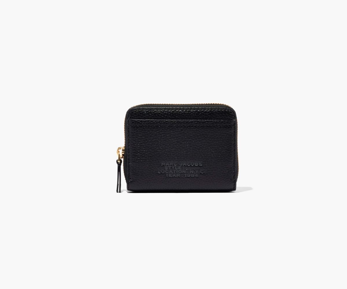 Marc Jacobs Leather Zip Around Wallet Black | 4193JGOKU