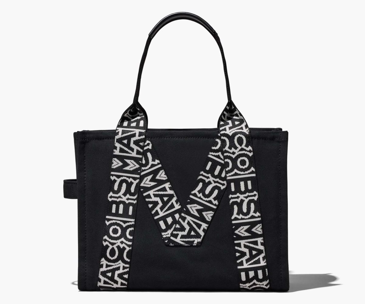 Marc Jacobs M Large Tote Bag Black/White | 0548ZKYSP