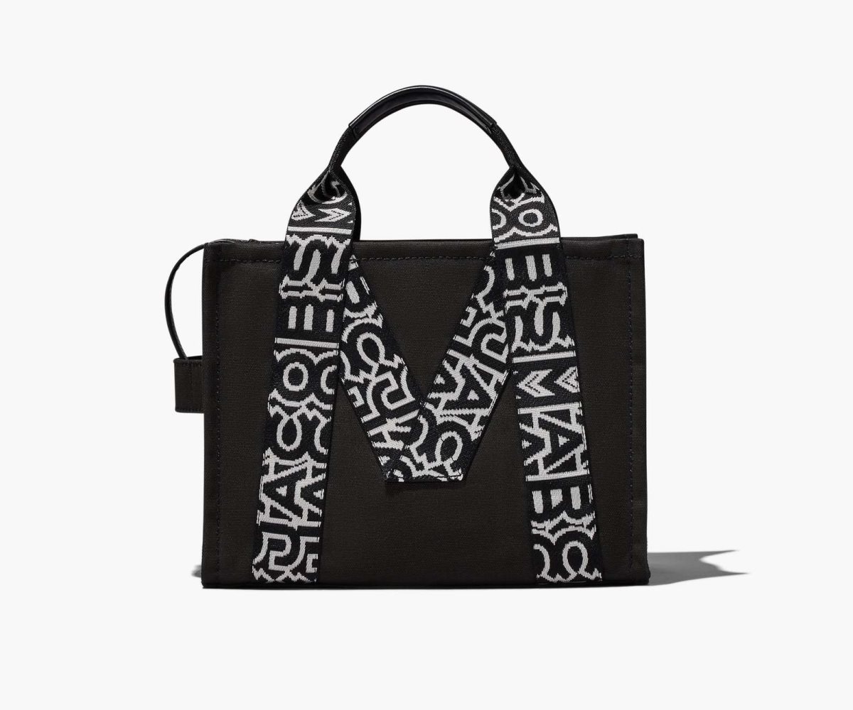 Marc Jacobs M Medium Tote Bag Black/White | 3849HLUKW