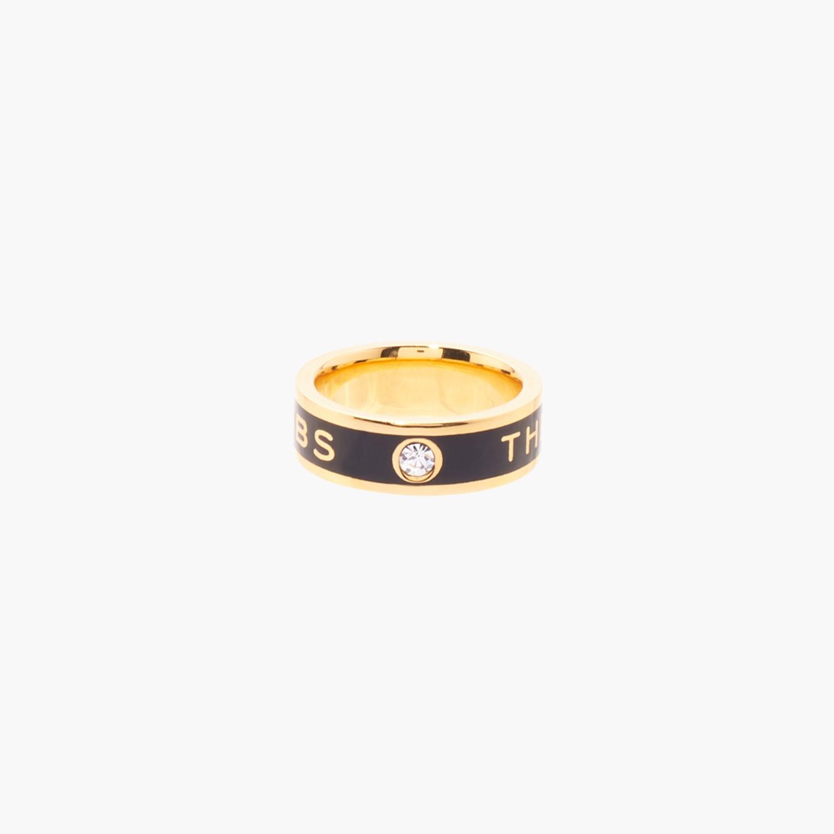 Marc Jacobs Medallion Ring Black/Gold | 6108DVWOK