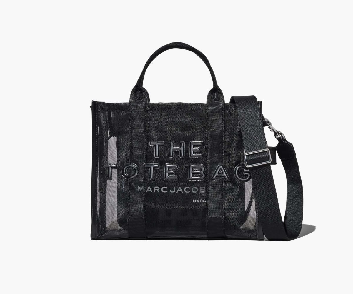 Marc Jacobs Mesh Medium Tote Bag Blackout | 2736IQAGC