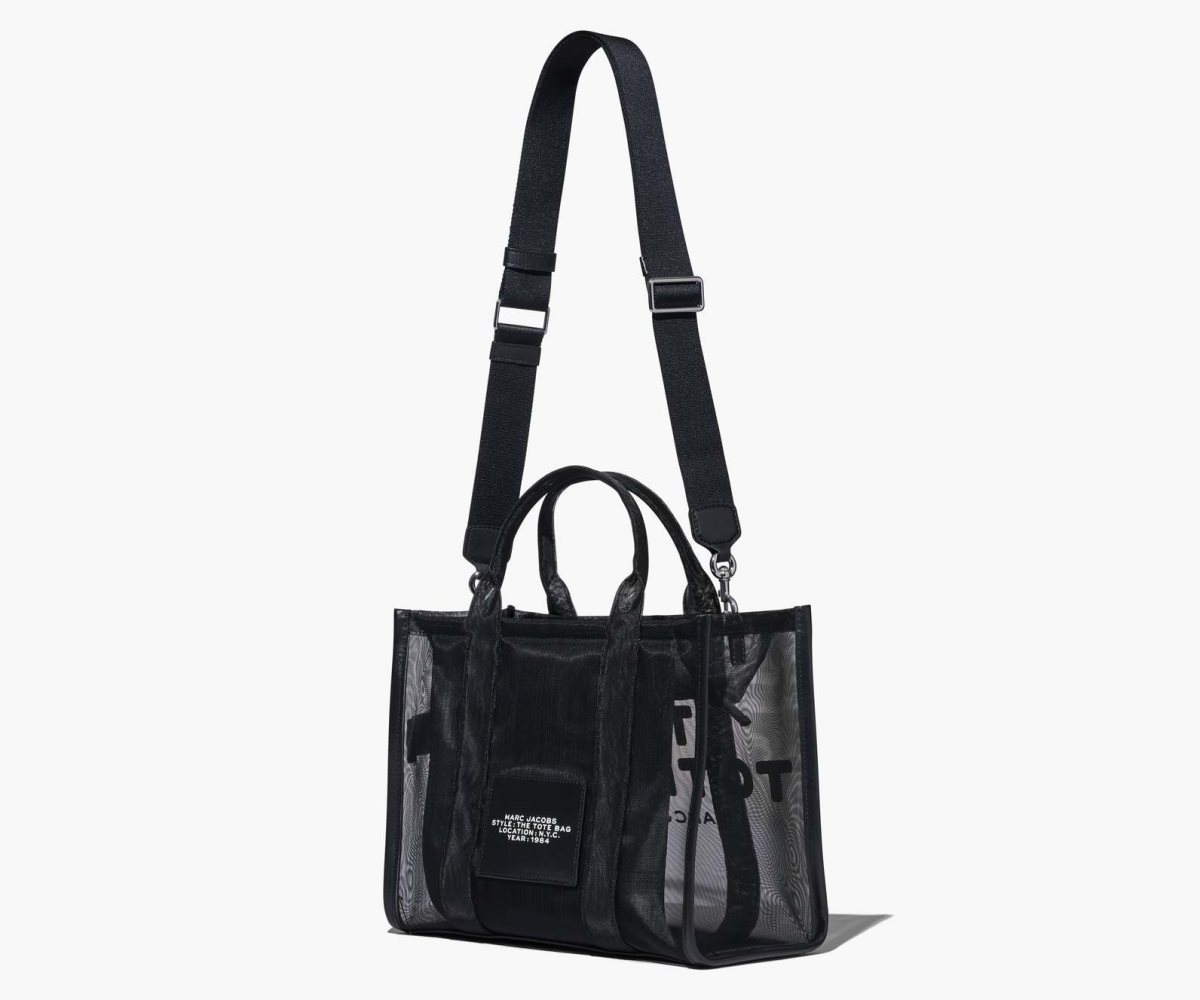 Marc Jacobs Mesh Medium Tote Bag Blackout | 2736IQAGC