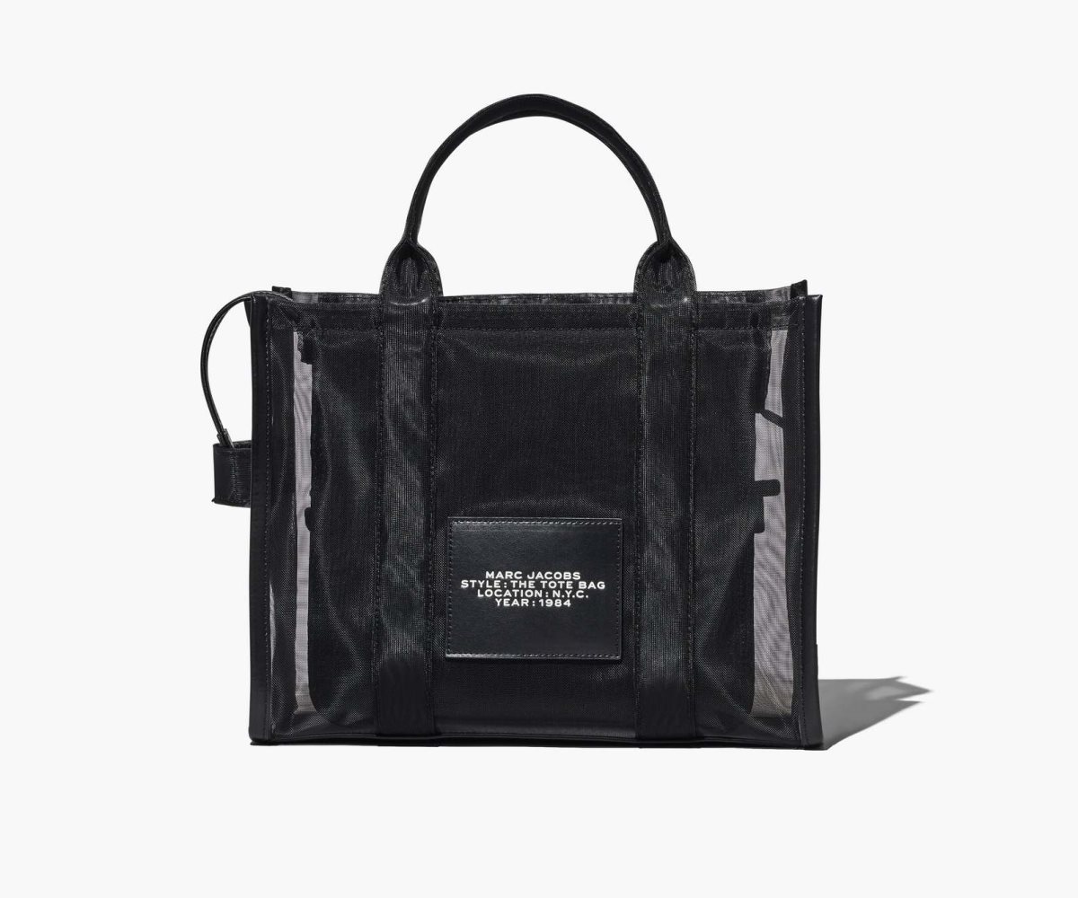 Marc Jacobs Mesh Medium Tote Bag Blackout | 2736IQAGC