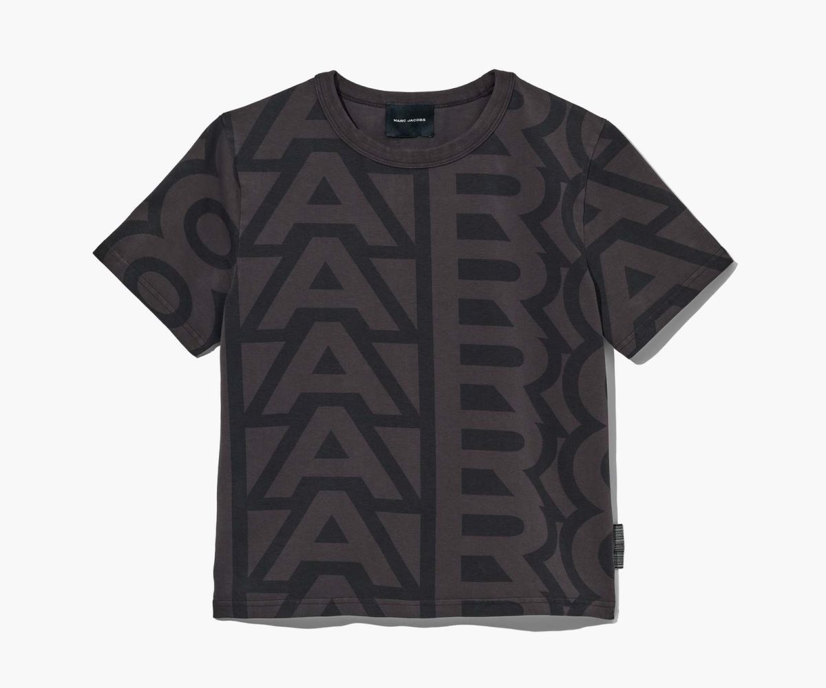 Marc Jacobs Monogram Baby T-Shirt Black/Charcoal | 5604SKIHZ