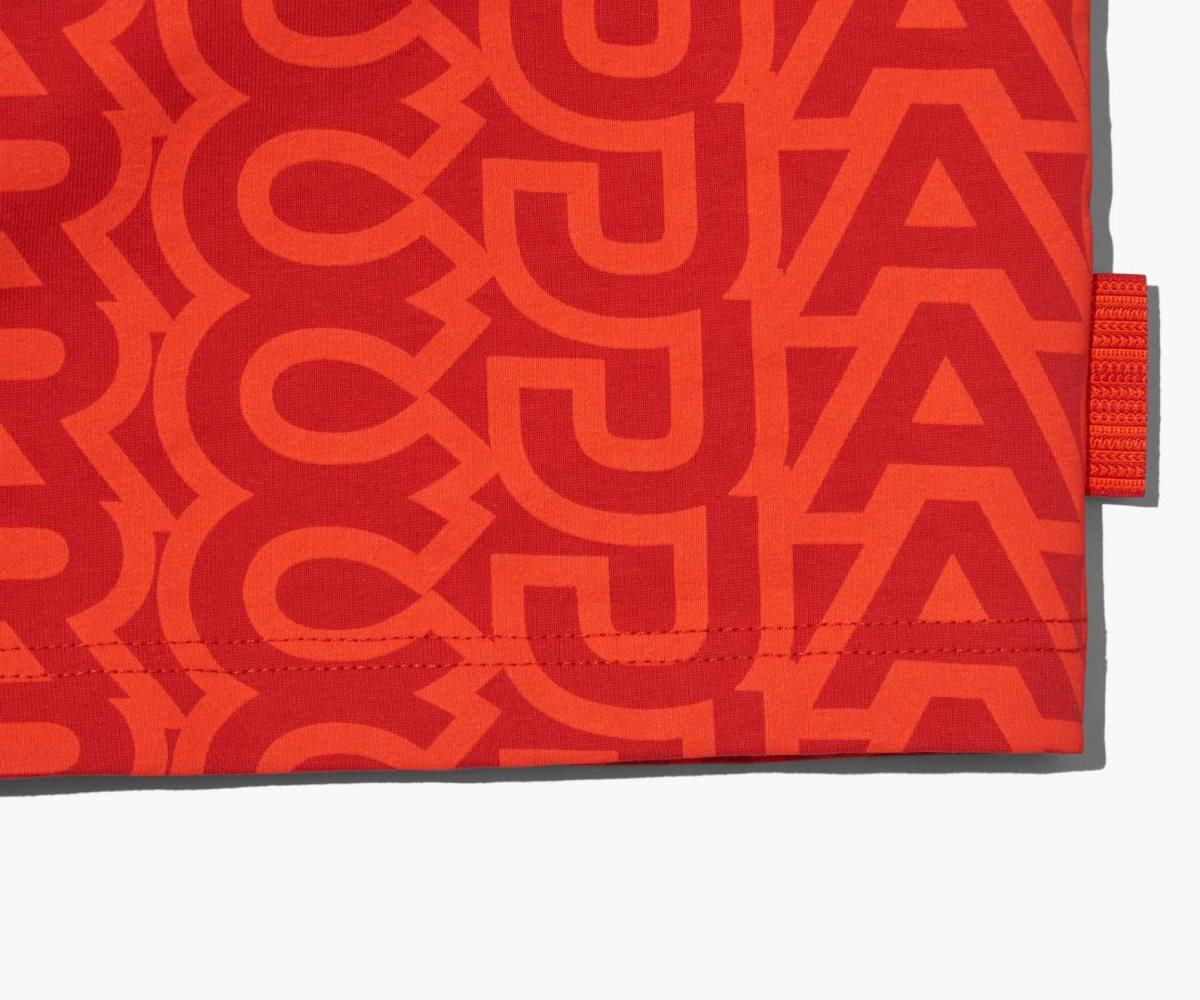 Marc Jacobs Monogram Baby Tee Electric Orange/True Red | 3784MFNCA