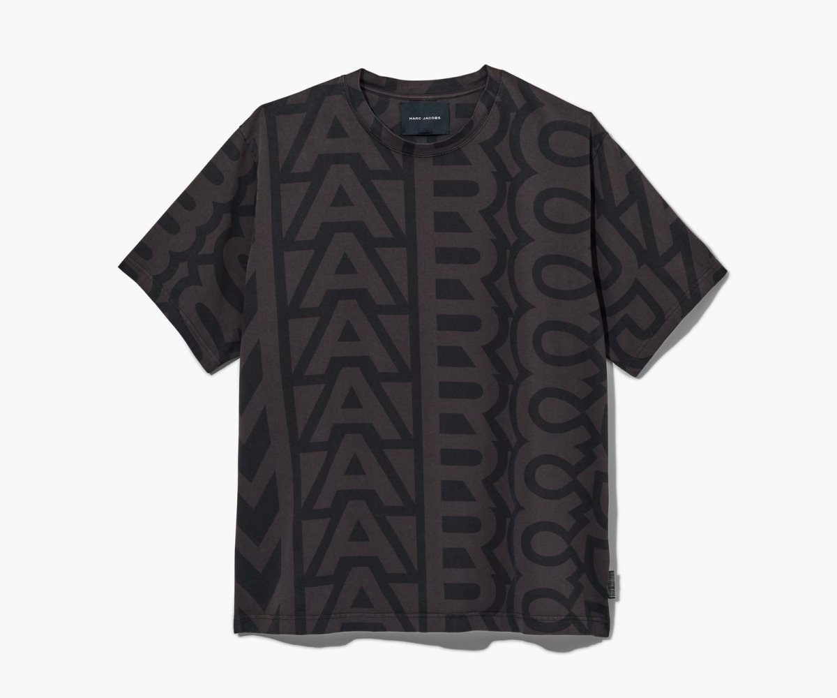 Marc Jacobs Monogram Big T-Shirt Black/Charcoal | 7891MKIGU