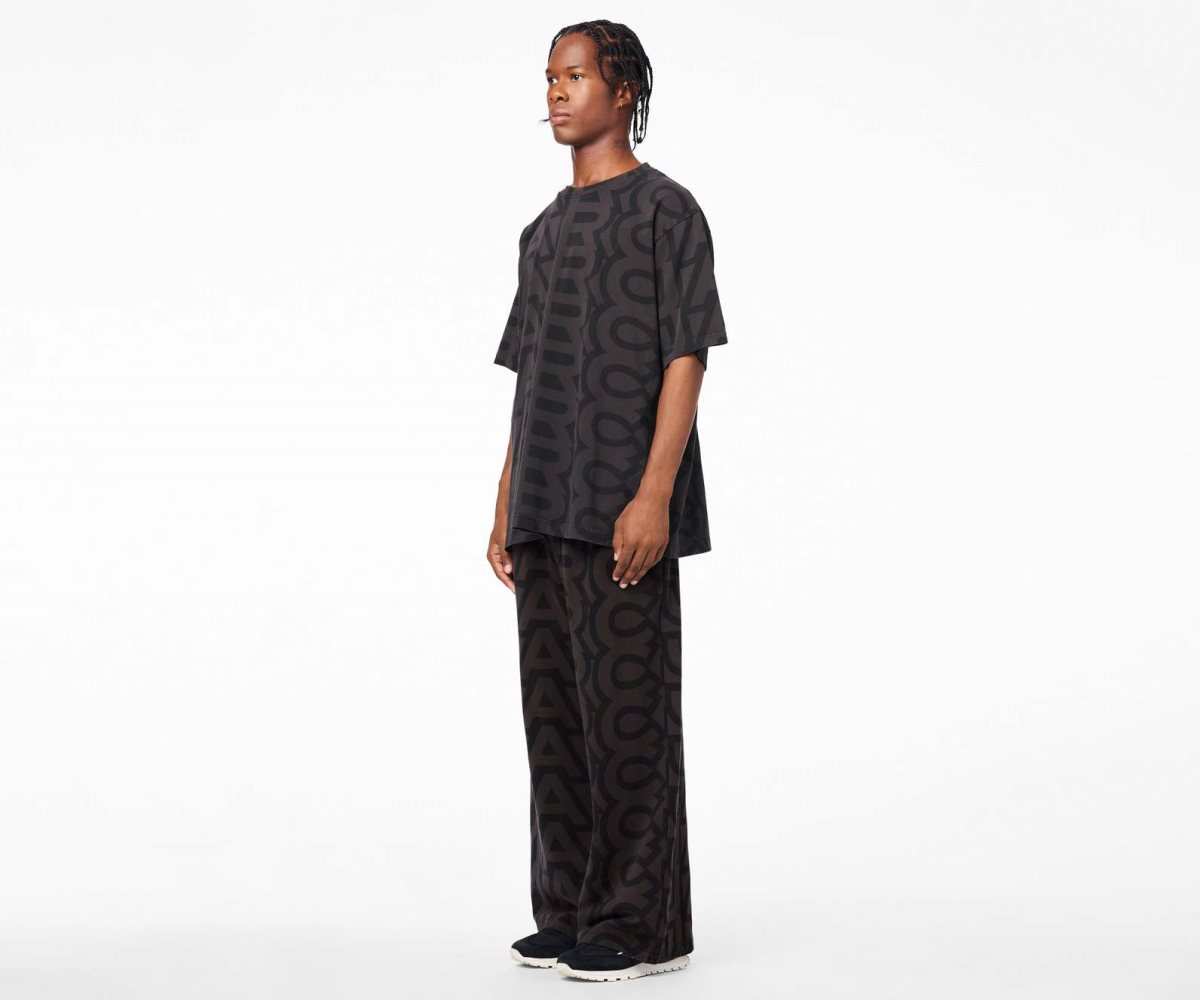 Marc Jacobs Monogram Big T-Shirt Black/Charcoal | 7891MKIGU