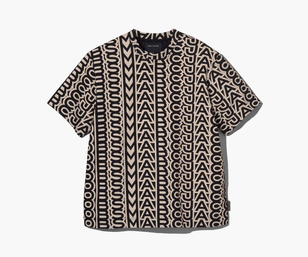 Marc Jacobs Monogram Big T-Shirt Black/Ivory | 3475UWNIR