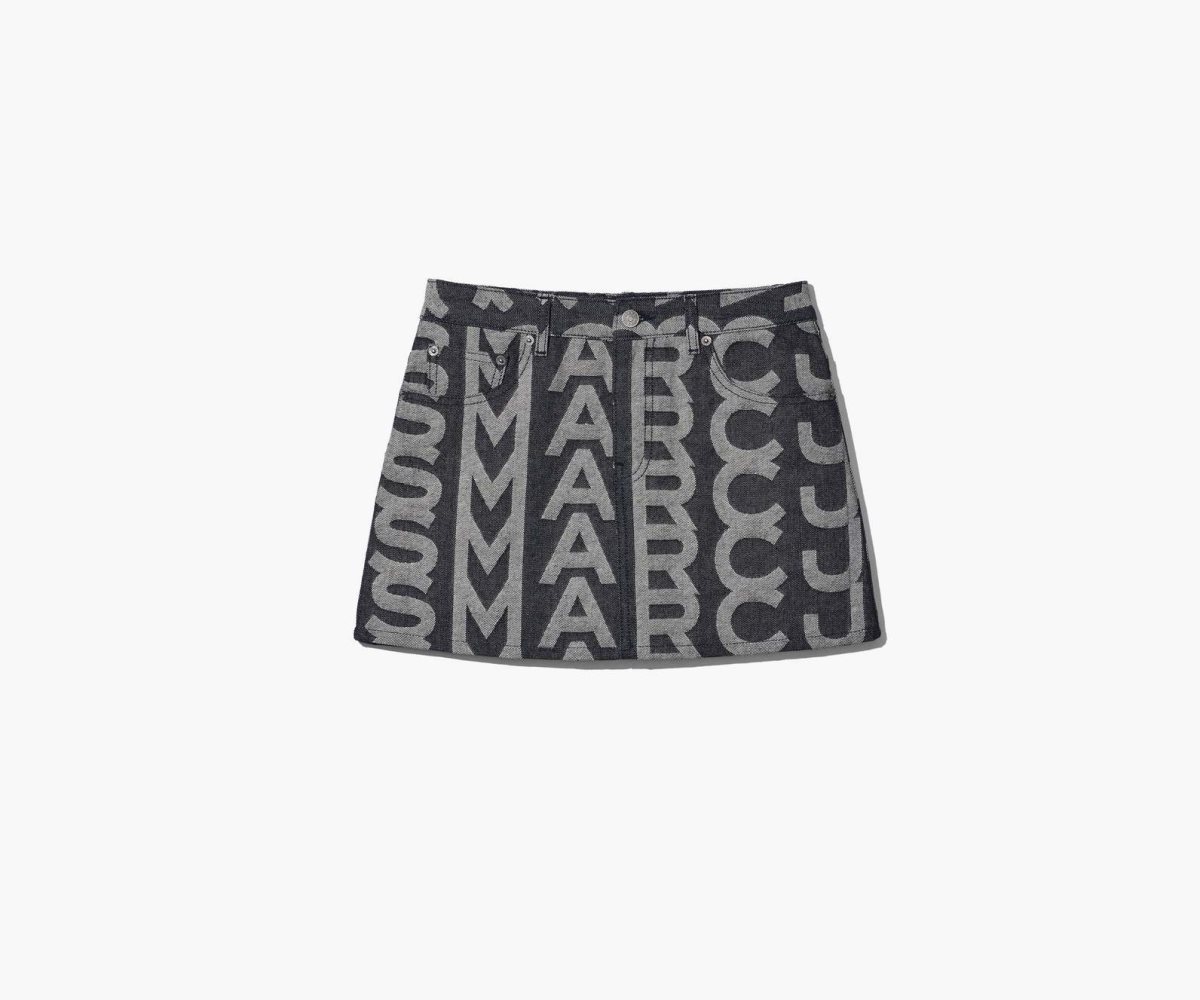 Marc Jacobs Monogram Denim Mini Skirt Denim Blue | 1238RFGNO