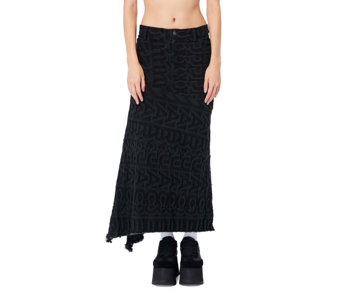 Marc Jacobs Monogram Denim Skirt Black | 8356PEHRK