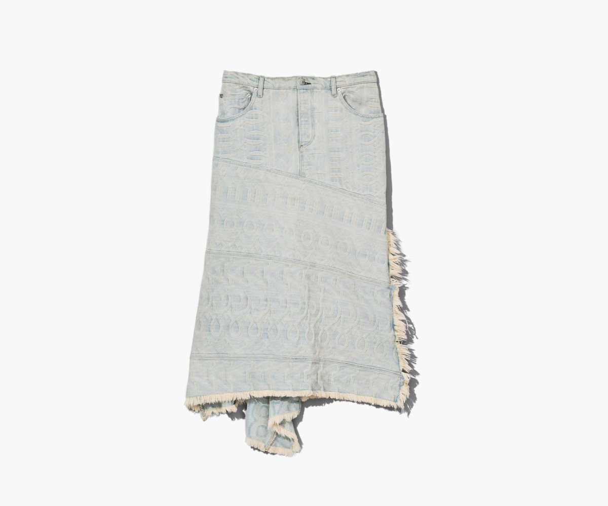 Marc Jacobs Monogram Denim Skirt Ice Blue | 2873POAGU