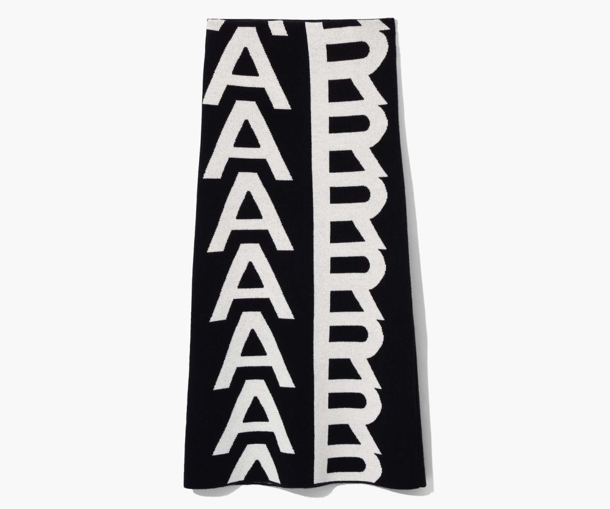 Marc Jacobs Monogram Knit Tube Skirt Black/Ivory | 3842ITPUR