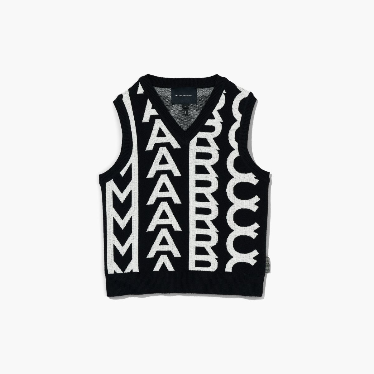 Marc Jacobs Monogram Knit Vest Black/Ivory | 5826IYPMH