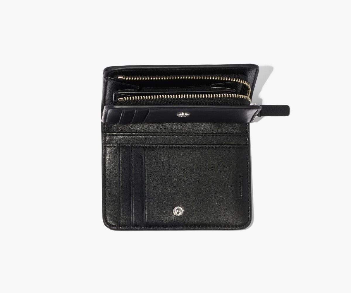 Marc Jacobs Monogram Mini Compact Wallet Black/White | 1928YTCOI