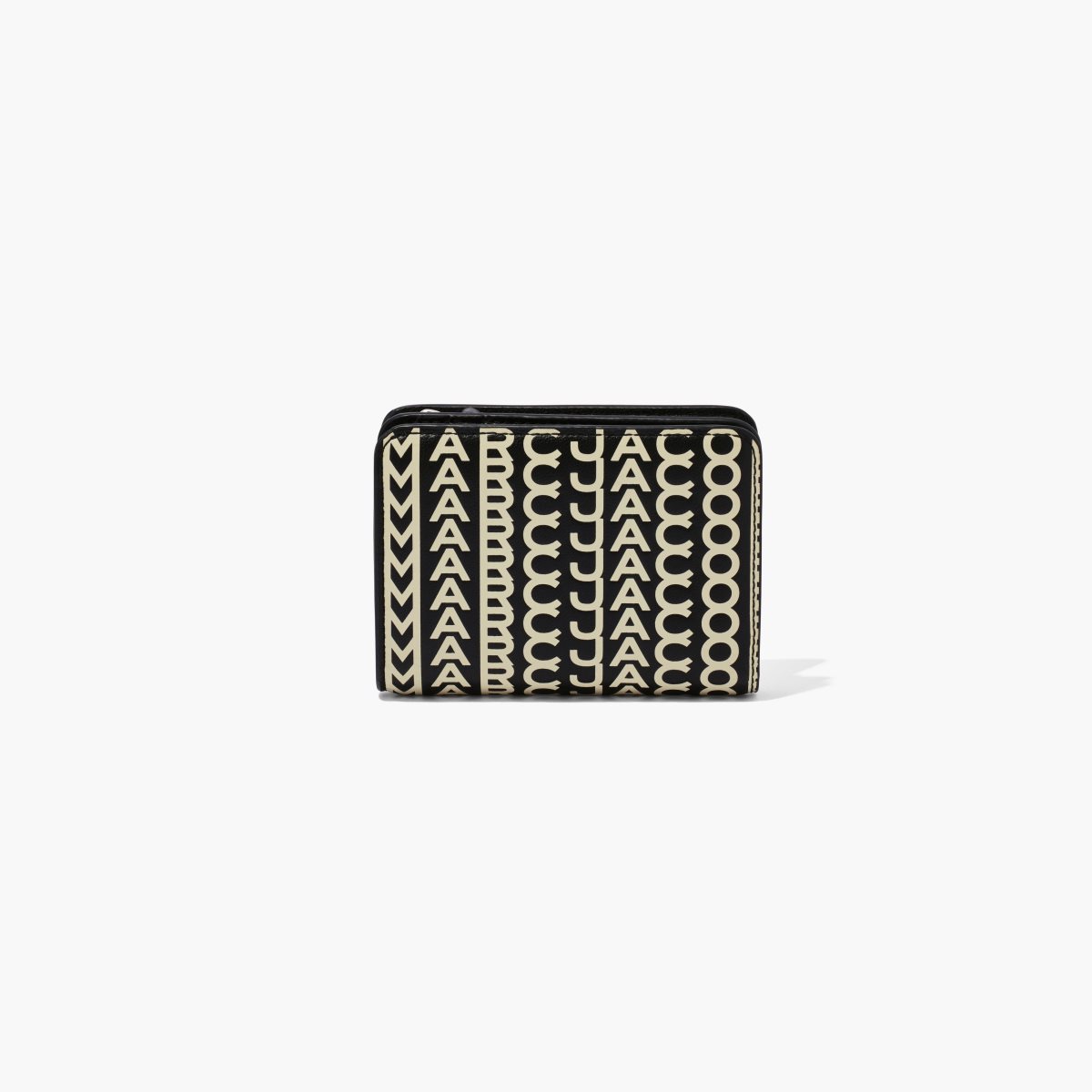 Marc Jacobs Monogram Mini Compact Wallet Black/White | 1928YTCOI