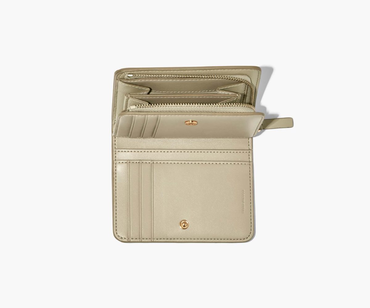 Marc Jacobs Monogram Mini Compact Wallet Khaki | 4317SILOP