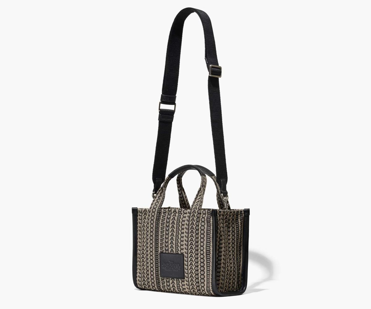 Marc Jacobs Monogram Mini Tote Bag Beige Multi | 2496QREOP