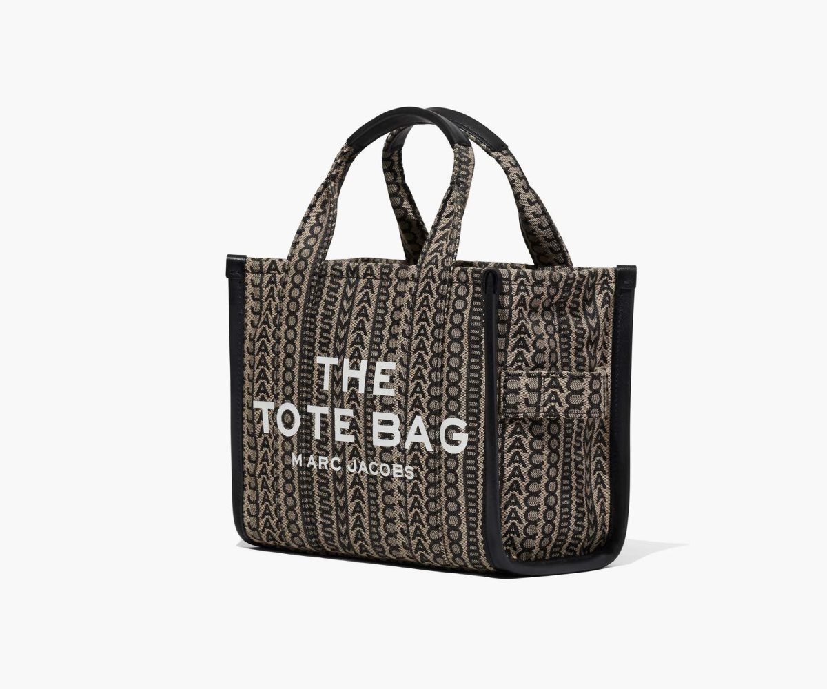 Marc Jacobs Monogram Mini Tote Bag Beige Multi | 2496QREOP