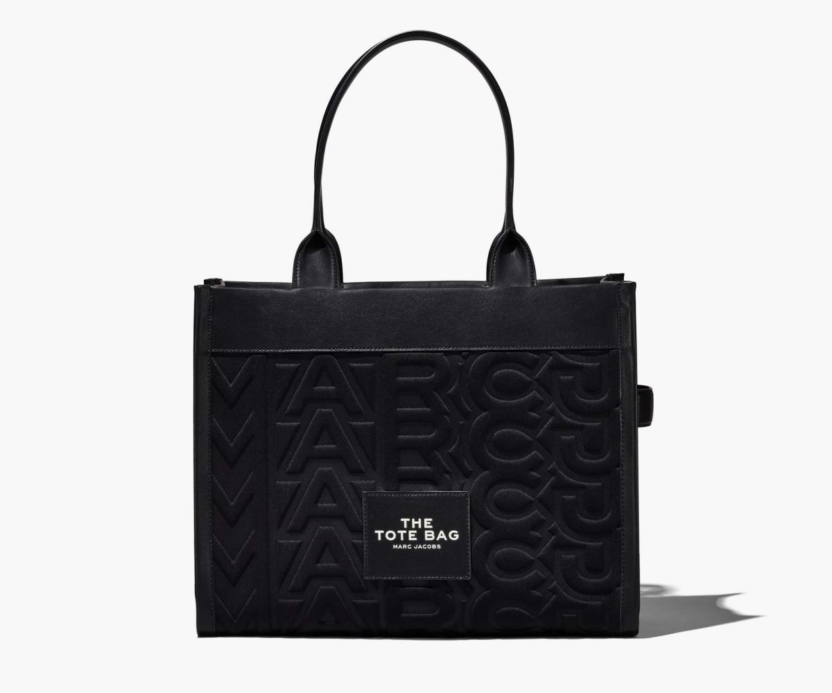 Marc Jacobs Monogram Neoprene Large Tote Bag Black | 8541QZURI