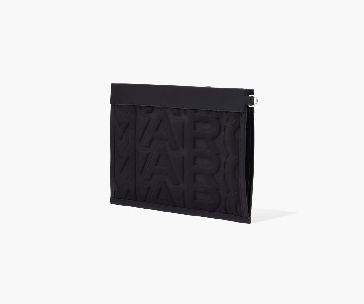 Marc Jacobs Monogram Neoprene Large Wristlet Black | 0978QLHUN