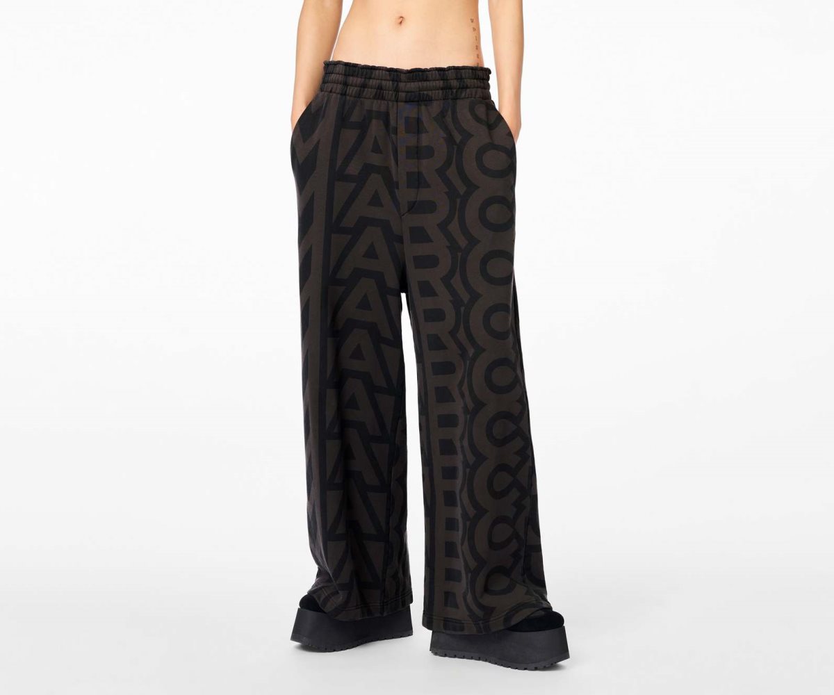 Marc Jacobs Monogram Oversized Sweatpants Black/Charcoal | 8496OIVAQ