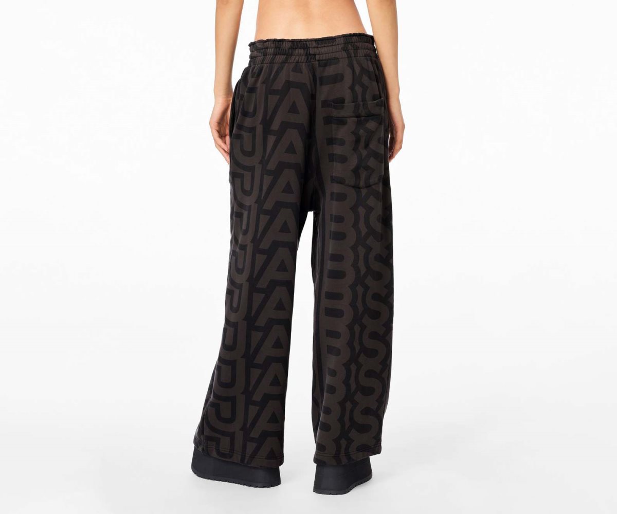 Marc Jacobs Monogram Oversized Sweatpants Black/Charcoal | 8496OIVAQ