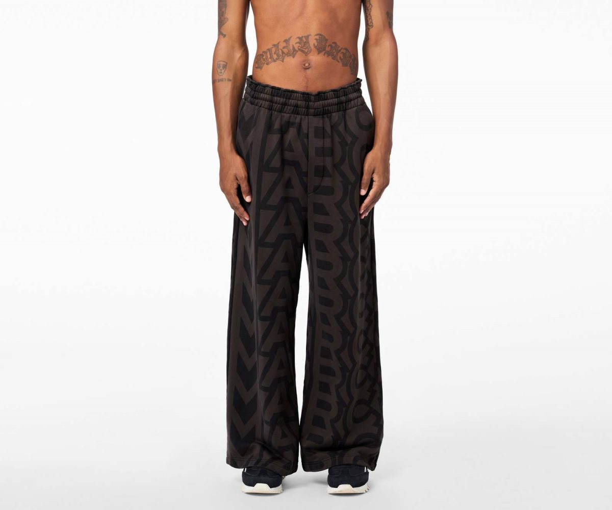 Marc Jacobs Monogram Oversized Sweatpants Black/Charcoal | 8496OIVAQ