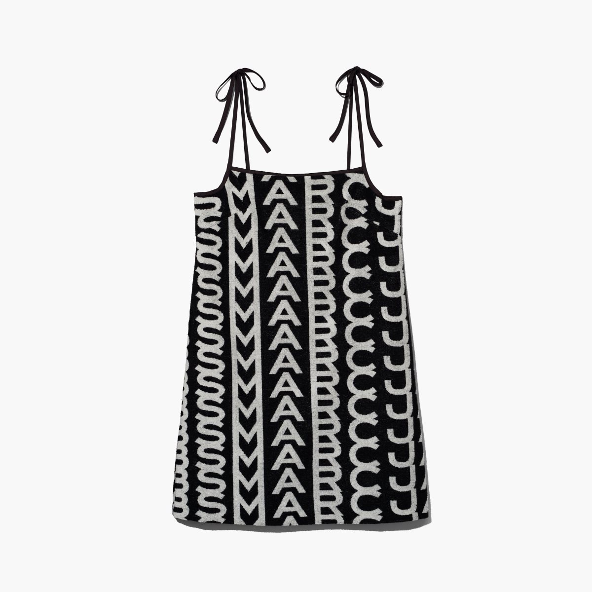 Marc Jacobs Monogram Terry Apron Dress Black/Ivory | 4687HEUMX