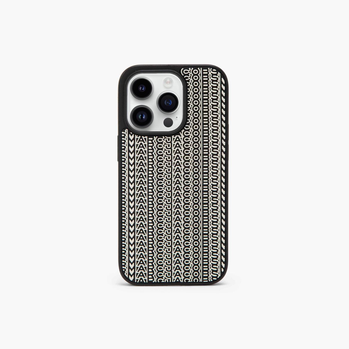 Marc Jacobs Monogram iPhone 14 Pro 3D Case Black/White | 2075GANHM