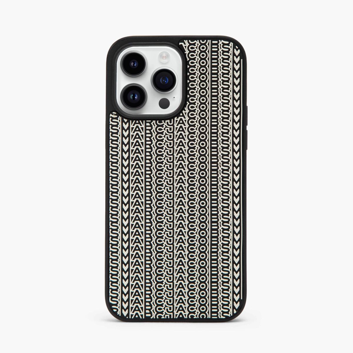Marc Jacobs Monogram iPhone 14 Pro Max 3D Case Black/White | 6204BIWHR