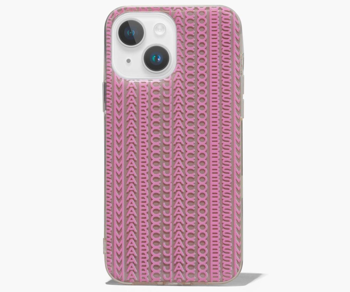 Marc Jacobs Monogram iPhone Case 14 Plus Taupe/Pink | 2978SYJGO