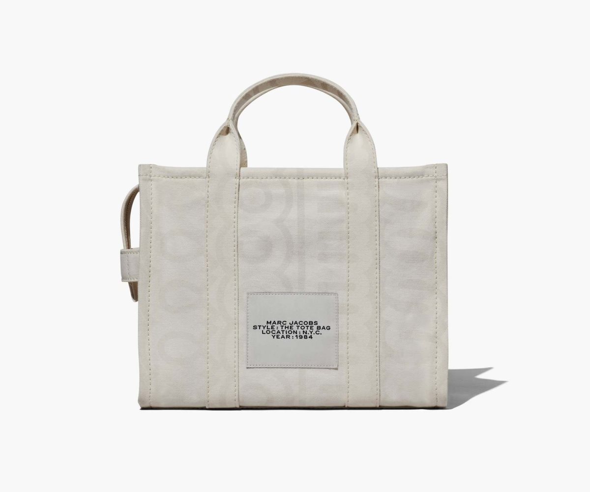 Marc Jacobs Outline Monogram Medium Tote Bag Eggshell/Optic White | 3081BSXAQ