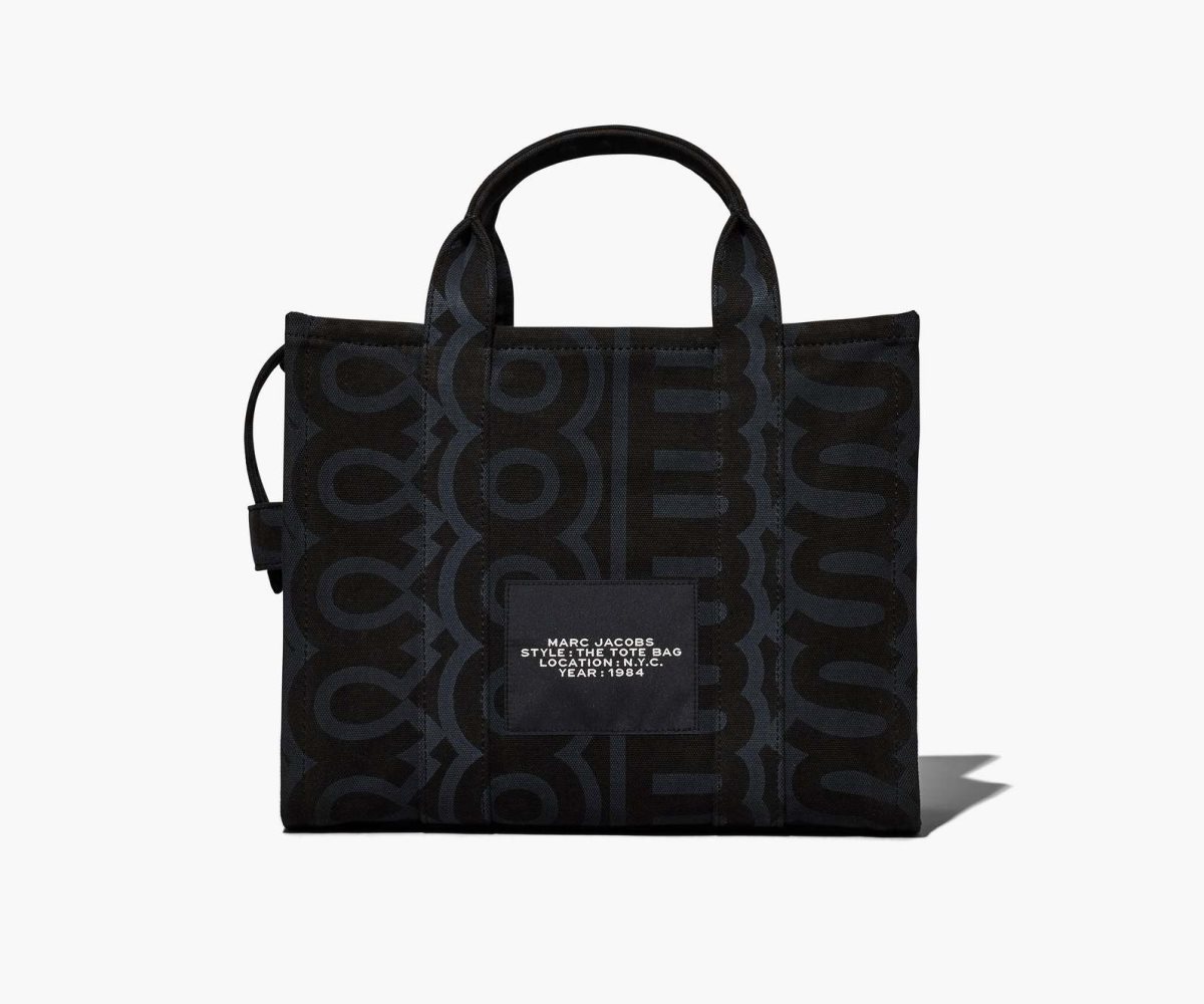 Marc Jacobs Outline Monogram Medium Tote Bag Black Multi | 8213WAKZF