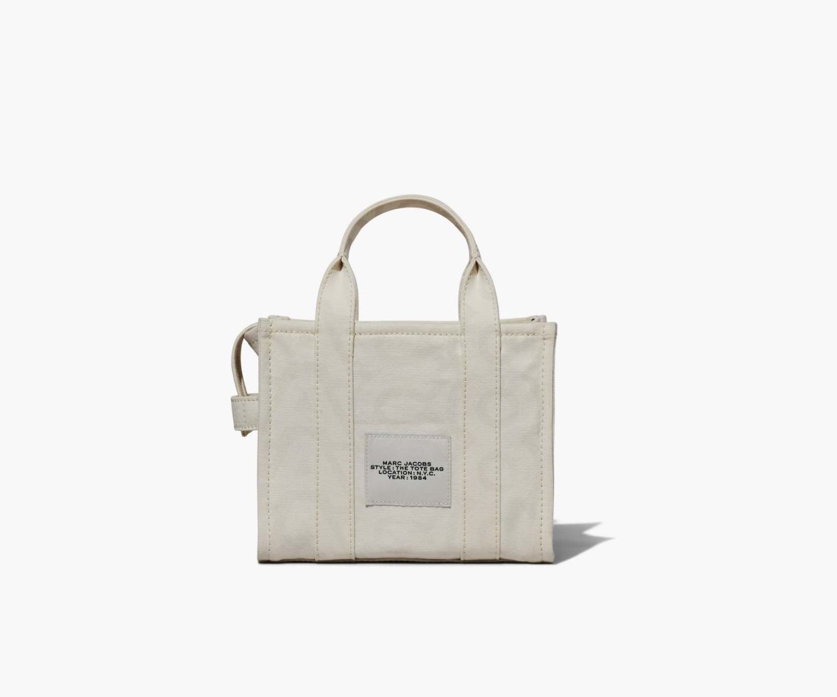 Marc Jacobs Outline Monogram Mini Tote Bag Eggshell/Optic White | 7853CWODF