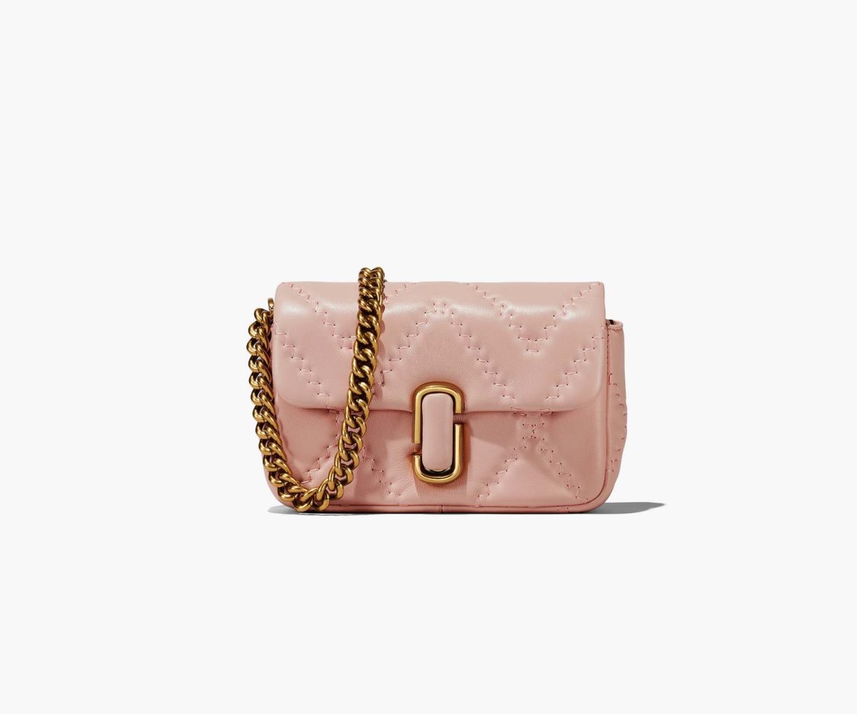 Marc Jacobs Quilted Leather J Marc Mini Bag Rose | 4307XUKNV