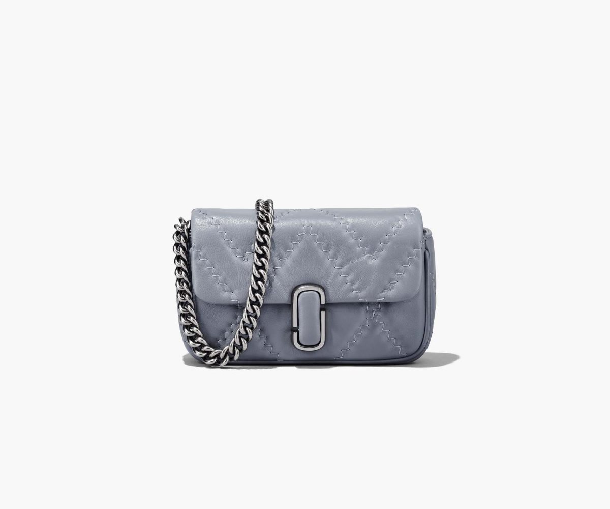 Marc Jacobs Quilted Leather J Marc Mini Bag Wolf Grey | 4891GUXAV