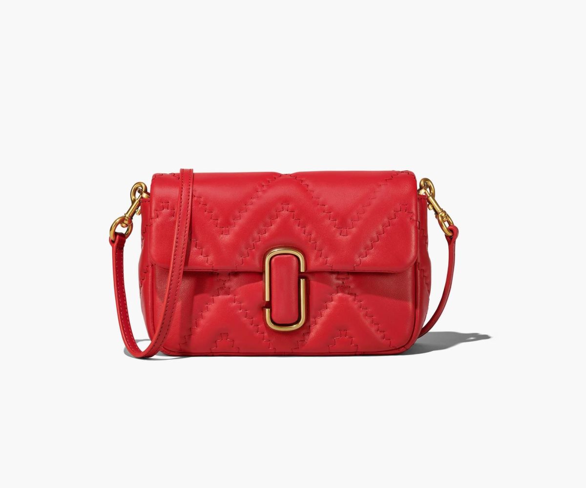 Marc Jacobs Quilted Leather J Marc Shoulder Bag True Red | 1945MHDOX
