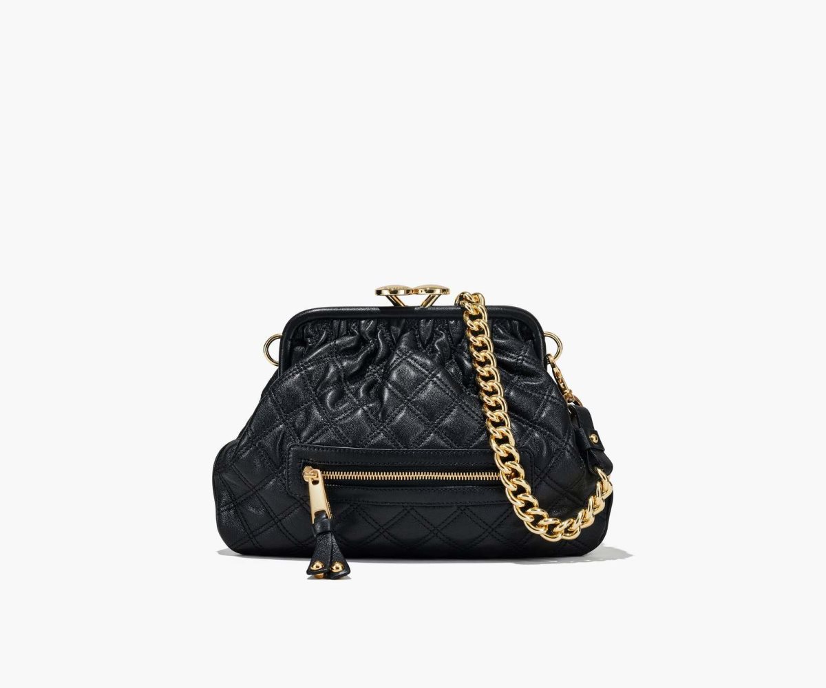 Marc Jacobs Re-Edition Quilted Leather Little Stam Bag Black | 0327VITNE
