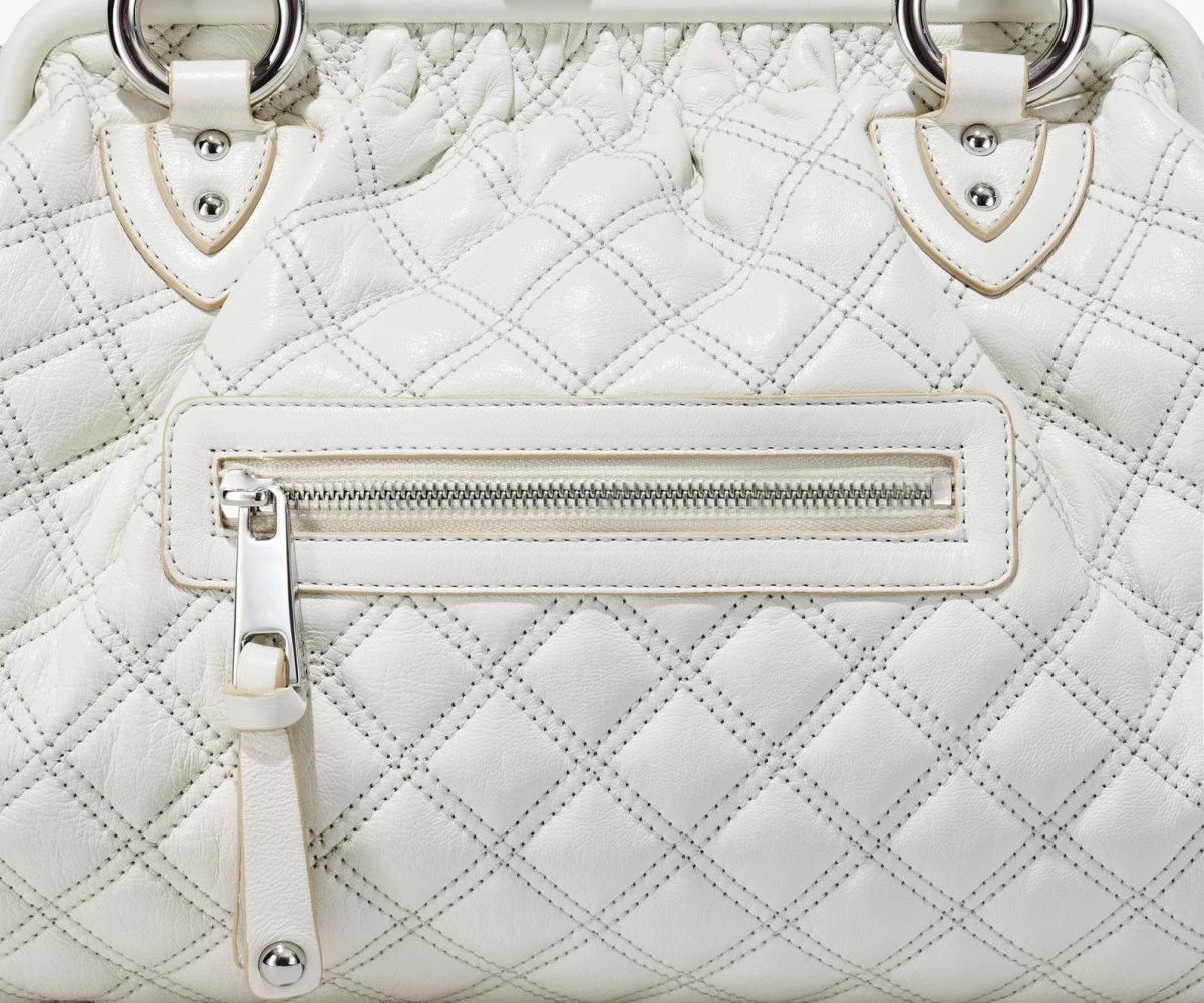 Marc Jacobs Re-Edition Quilted Leather Stam Bag Cloud White | 3165TMDFA