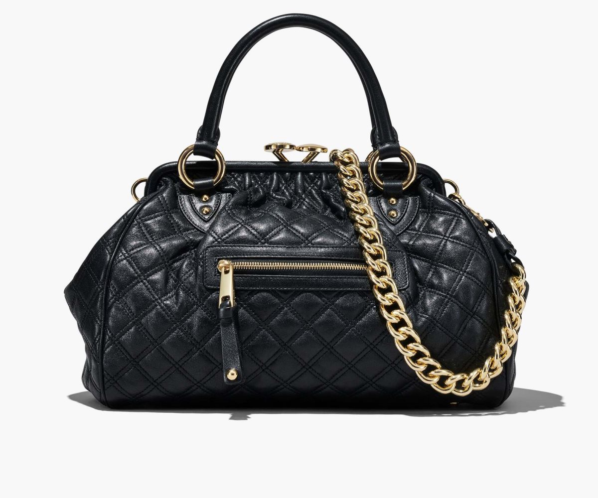 Marc Jacobs Re-Edition Quilted Leather Stam Bag Black | 9072MPVZC