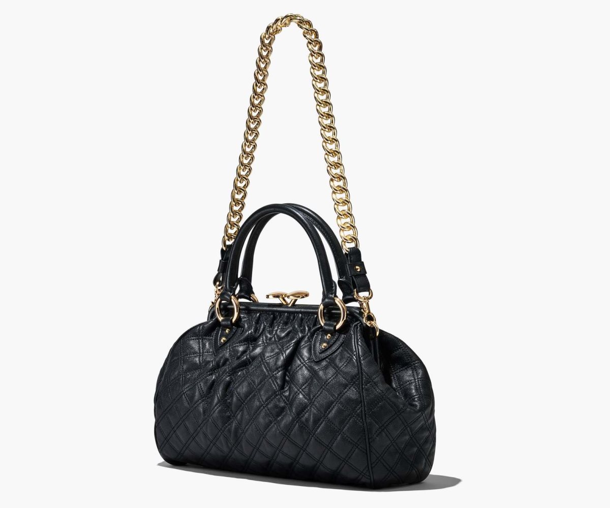 Marc Jacobs Re-Edition Quilted Leather Stam Bag Black | 9072MPVZC