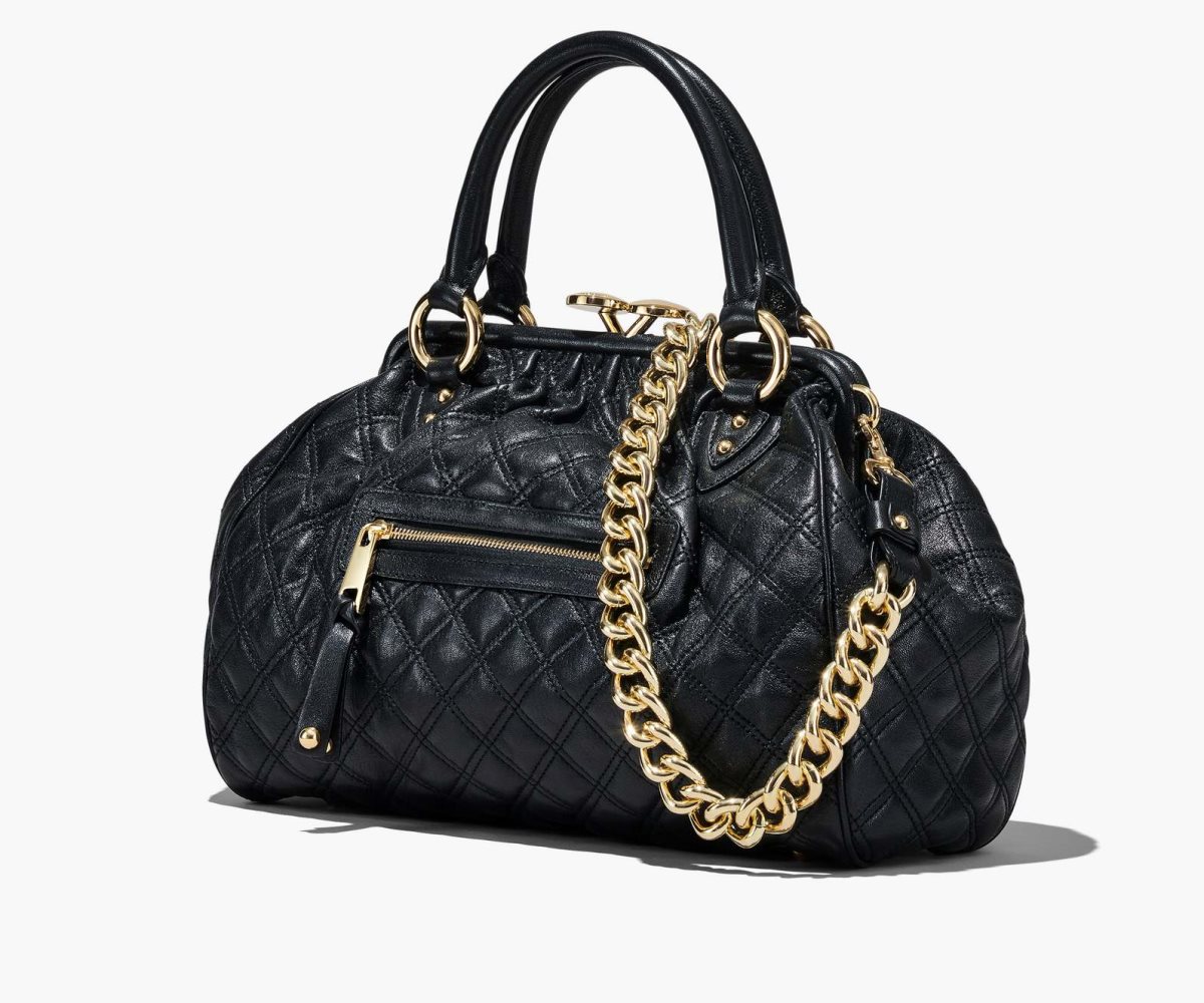 Marc Jacobs Re-Edition Quilted Leather Stam Bag Black | 9072MPVZC