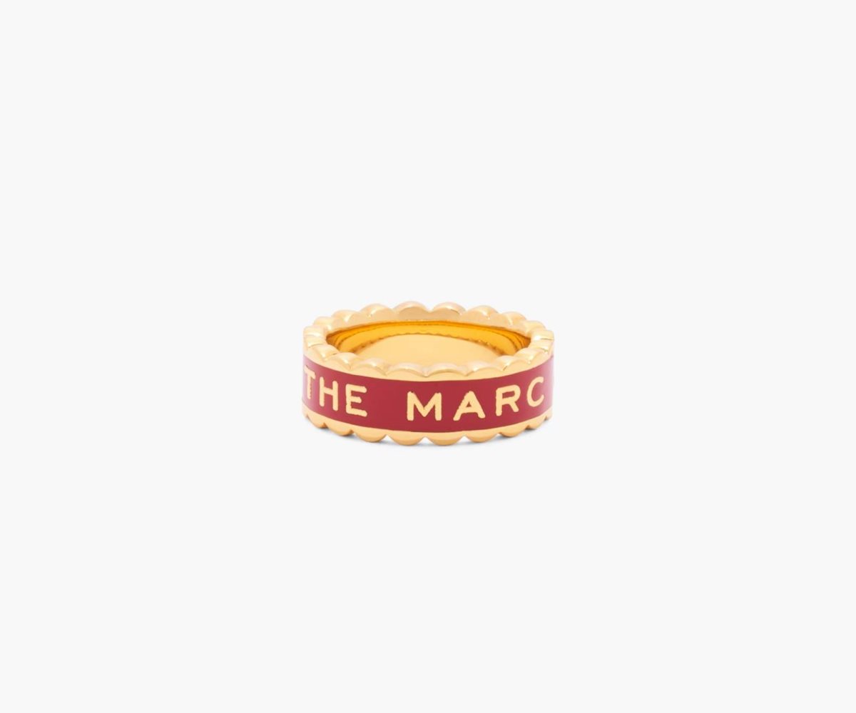 Marc Jacobs Scallop Medallion Ring True Red/Gold | 8043MDSOF