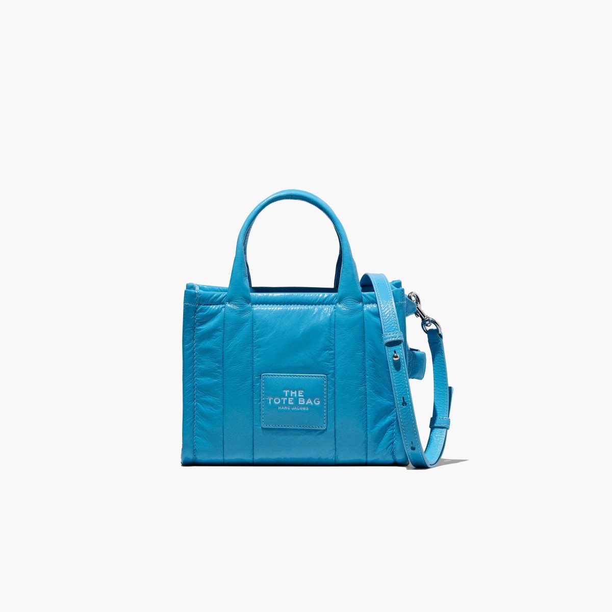 Marc Jacobs Shiny Crinkle Mini Tote Air Blue | 1436FQALY