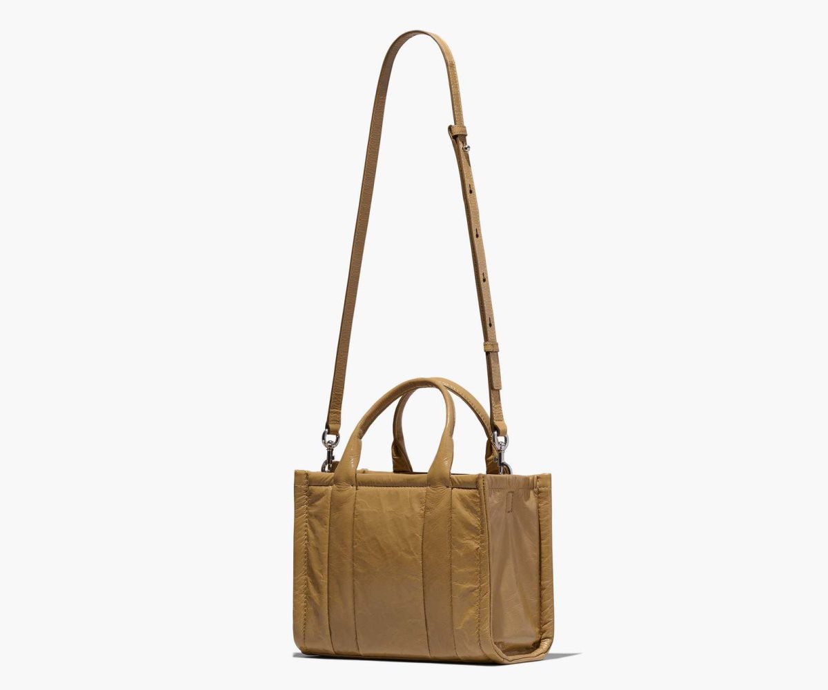 Marc Jacobs Shiny Crinkle Mini Tote Light Brown | 6297ZOUCL