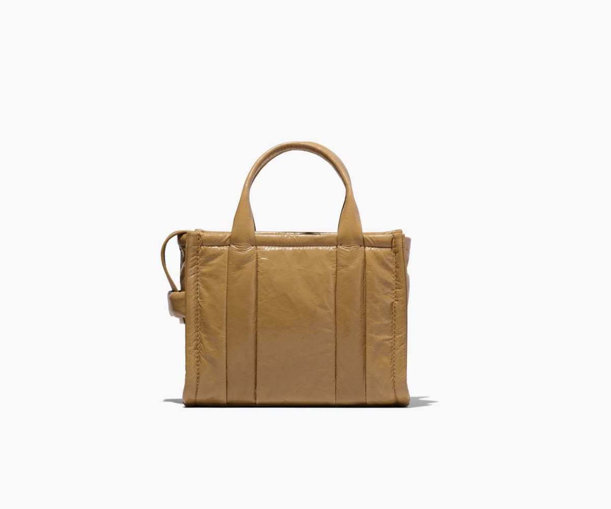 Marc Jacobs Shiny Crinkle Mini Tote Light Brown | 6297ZOUCL