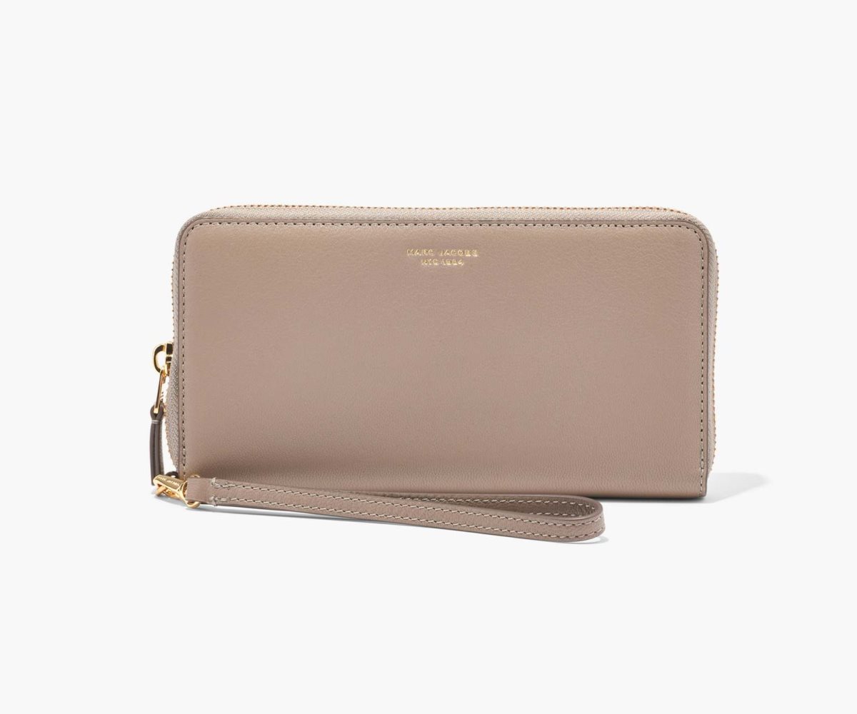 Marc Jacobs Slim 84 Continental Wristlet Wallet Cement | 0873IEKFV