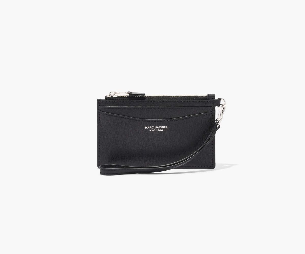 Marc Jacobs Slim 84 Top Zip Wristlet Black | 9085JZXKW